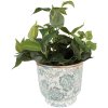 Clayre & Eef 6CE1574L Decoratie Bloempot Ø 21x20 cm Groen - Beige