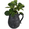 Clayre & Eef 6CE1581L Opvulkan Grijs 20x16x20 cm Keramiek Industriële Look