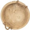 Clayre & Eef 6H1756CH Dienblad Hout Ø 35x6 cm Bruin Rond Landelijke Stijl