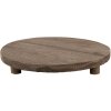 Clayre & Eef 6H2225 Bloembak tafel Ø 33x6 cm Bruin