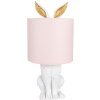 Clayre & Eef 6LMC0013WP Tafellamp Konijn Ø20x43 cm E27 60W Wit Roze