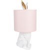Clayre & Eef 6LMC0013WP Tafellamp Konijn Ø20x43 cm E27 60W Wit Roze