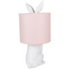 Clayre & Eef 6LMC0013WP Tafellamp Konijn Ø20x43 cm E27 60W Wit Roze