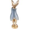 Clayre & Eef 6PR3627 Decoratie Konijn 9x8x26 cm Goudkleurig