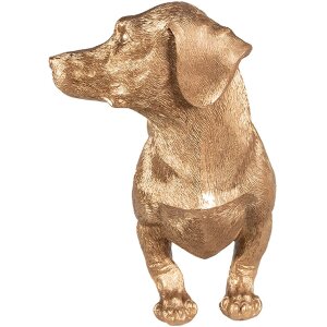 Clayre & Eef 6PR3637 Keukenrolhouder Hond Goud Zwart...