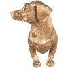 Clayre & Eef 6PR3637 Keukenrolhouder Hond Goud Zwart 46x15x21 cm