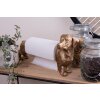 Clayre & Eef 6PR3637 Keukenrolhouder Hond Goud Zwart 46x15x21 cm