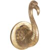 Clayre & Eef 6PR3725 Wanddecoratie Vogel Goudkleur 9x10x16 cm