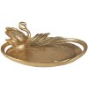 Clayre & Eef 6PR3730 Decoratieschaal met zwaan 25x20x9 cm Goudkleurig