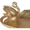Clayre & Eef 6PR3730 Decoratieschaal met zwaan 25x20x9 cm Goudkleurig