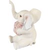 Clayre & Eef 6PR3820 Decoratie Olifant 8x6x10 cm Wit - Roze
