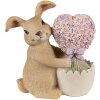 Clayre & Eef 6PR3833 Decoratie Konijn 11x6x12 cm Bruin - Roze
