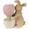 Clayre & Eef 6PR3833 Decoratie Konijn 11x6x12 cm Bruin - Roze