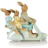 Clayre & Eef 6PR3845 Decoratie Konijn 17x7x15 cm Groen-Bruin
