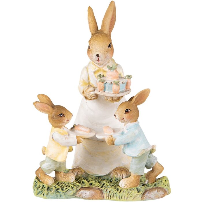 Clayre & Eef 6PR3854 Decoratie Konijn 12x8x15 cm Geel-Bruin