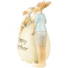 Clayre & Eef 6PR3856 Decoratie Konijn 13x9x17 cm Groen-Geel