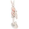 Clayre & Eef 6PR3868 Decoratie Konijn 9x6x22 cm Roze - Beige