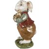 Clayre & Eef 6PR3875 Decoratie Konijn 9x12x22 cm Beige-Rood
