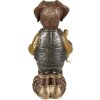 Clayre & Eef 6PR3882 Decoratie Hond 16x14x34 cm Bruin-Groen