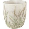 Clayre & Eef 6TE0463L Bloempot Ø 20x20 cm Groen Beige Landelijke stijl Steen
