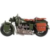 Clayre & Eef 6Y4962 Model motorfiets met zijspan 38x26x18 cm Groen