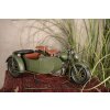Clayre & Eef 6Y4962 Model motorfiets met zijspan 38x26x18 cm Groen