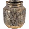 Clayre & Eef 6Y4965 Decoratie Bloempot Ø 25x26 cm Goudkleurig