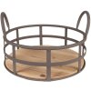 Clayre & Eef 6Y5248 Mand Ø 25x9-15 cm Grijs - Bruin Opbergmandje