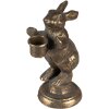Clayre & Eef 6Y5322 Kandelaar Konijn 10x7x16 cm Goudkleurig