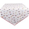 Clayre & Eef BPD65 Tafelloper 50x160 cm Beige - Roze