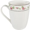 Clayre & Eef CURMU Mok Porselein Roos Decor Wit Roze 300 ml 12x8x10 cm