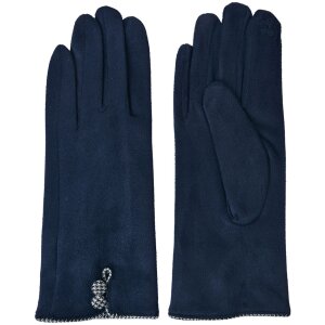 Clayre & Eef JZGL0036BL Handschoenen 8x24 cm Blauw Blauw