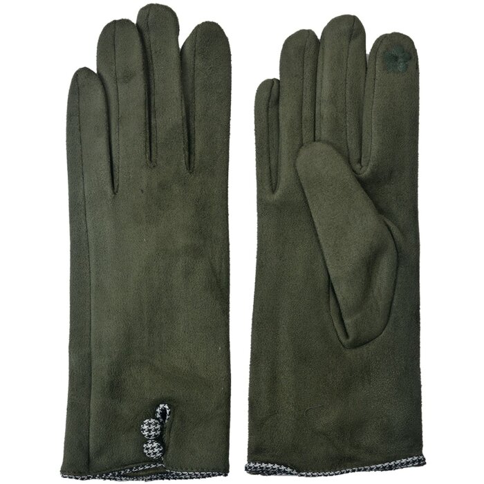 Clayre & Eef JZGL0036GR Winterhandschoenen 8x24 cm groen Groen