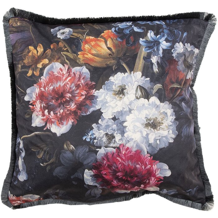 Clayre & Eef KG023.120 Kussen gevuld 45x45x4 cm groen vierkant