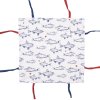 Clayre & Eef SSF47 Broodmand 35x35x8 cm Wit - Blauw Vierkant