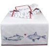 Clayre & Eef SSF47 Broodmand 35x35x8 cm Wit - Blauw Vierkant
