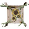 Clayre & Eef SUS47 Broodmand 35x35x8 cm Beige-Geel