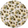 Clayre & Eef SUS48 Keukenhanddoek Ø 80 cm Beige-Geel Rond