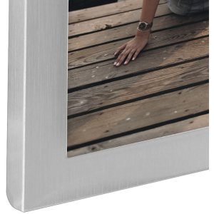 Hama aluminium fotolijst Riva 10x15 cm zilver met tafelstandaard en hanger