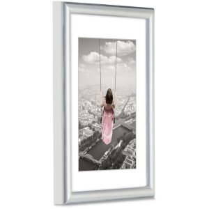 Hama kunststof lijst Swing 15x20 cm zilver polystyreen met standaard en glas