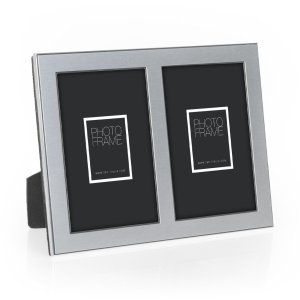 ZEP metalen dubbele lijst Olimpia zilver 2 fotos 10x15 cm