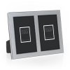 ZEP metalen dubbele lijst Olimpia zilver 2 fotos 10x15 cm