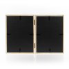 ZEP houten dubbele lijst Lisse 2 fotos 15x20 cm scharnierende lijst gegroefde structuur