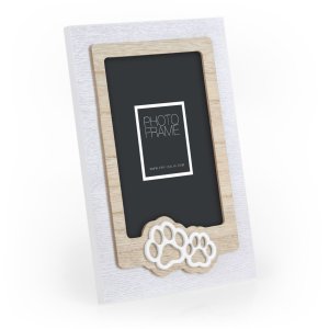 ZEP houten fotolijst Zampa 10x15 cm dierenfoto met pootapplicatie