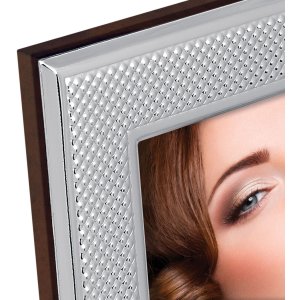 ZEP hoogglans fotolijst Teramo 20x25 cm zilveren stippellijst structuur