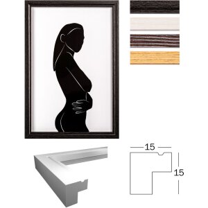 Walther Houten lijst Ilo 15x20 cm zwart acrylglas