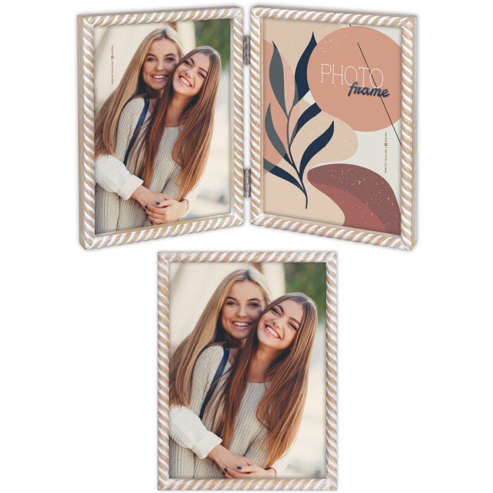 ZEP houten fotolijst Lisse bruin gegroefd structuur 10x15 cm tot 15x20 cm