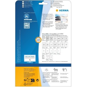 HERMA 10700 etiketten kringlooppapier A4 25,4x10mm wit...