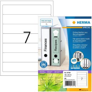 HERMA 10739 Mapetiketten A4 192x38mm wit permanent voor...
