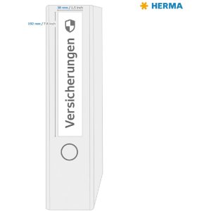 HERMA 10745 Mapetiketten A4 192x38mm wit permanent gerecycled papier